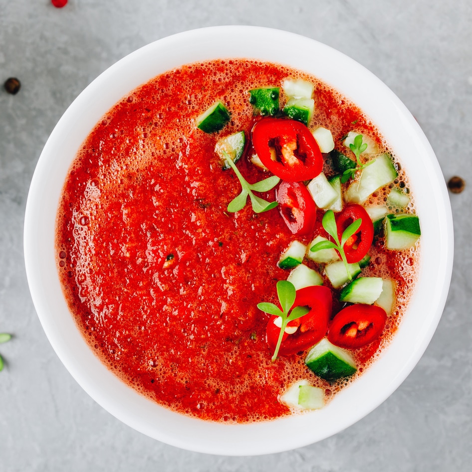 Vegan Watermelon Cucumber Gazpacho