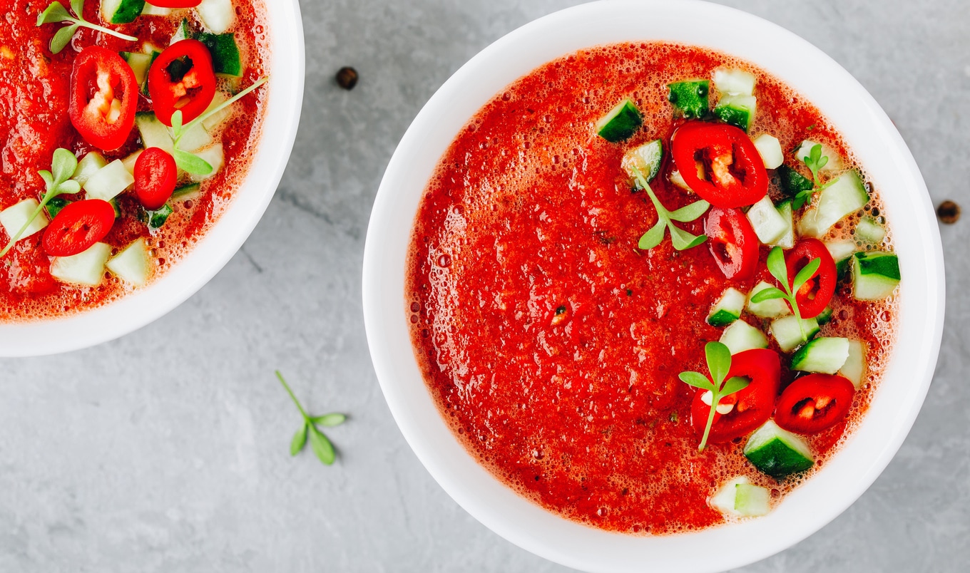 Vegan Watermelon Cucumber Gazpacho