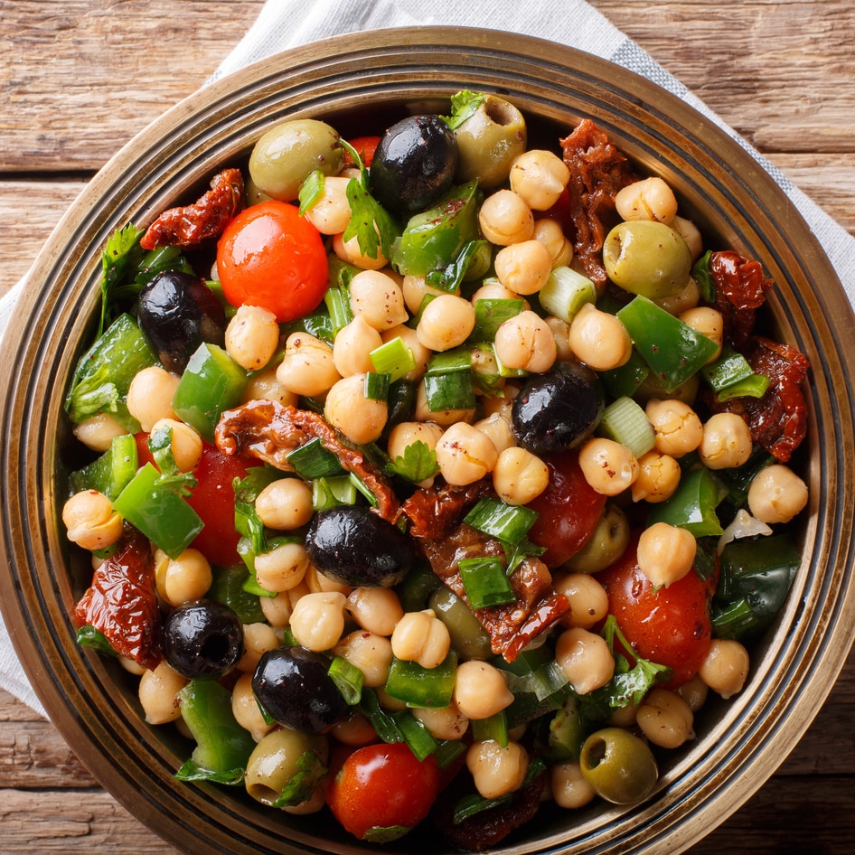 Chickpea Salad With Lemon Garlic Vinaigrette