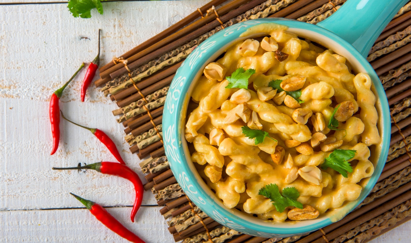 Creamy Vegan Thai Mac and Cheese