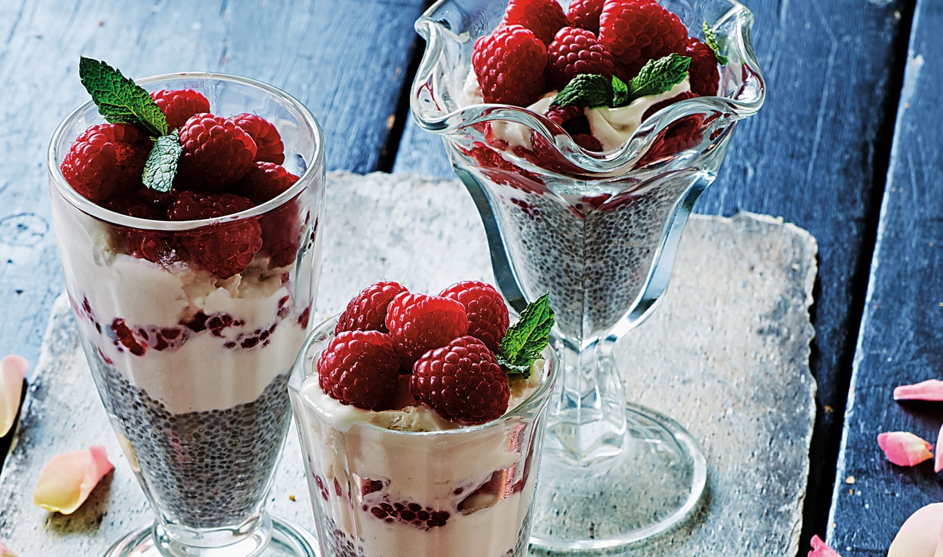 Vegan Indian Raspberry-Rose Falooda