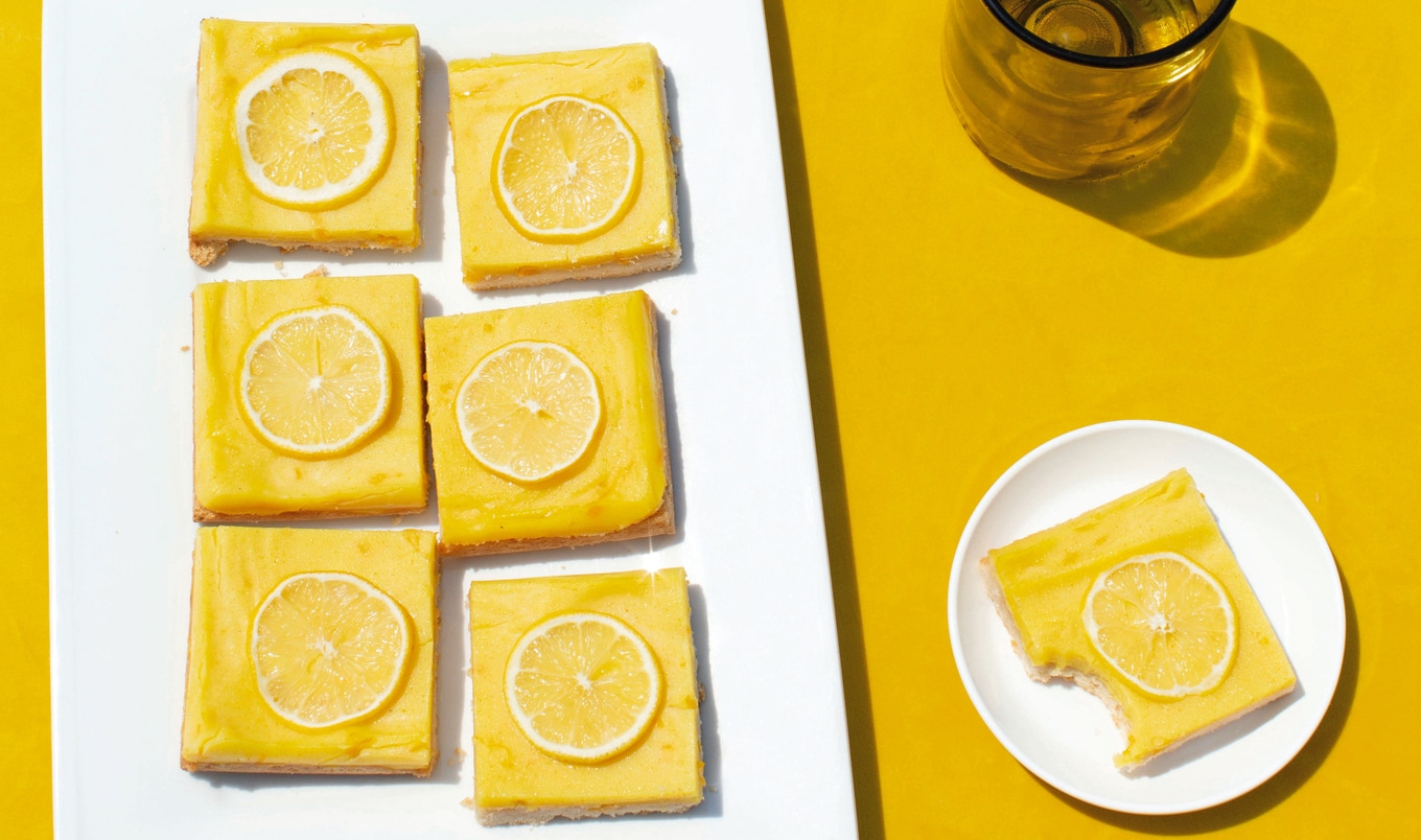 Vegan Turmeric and Meyer Lemon Squares