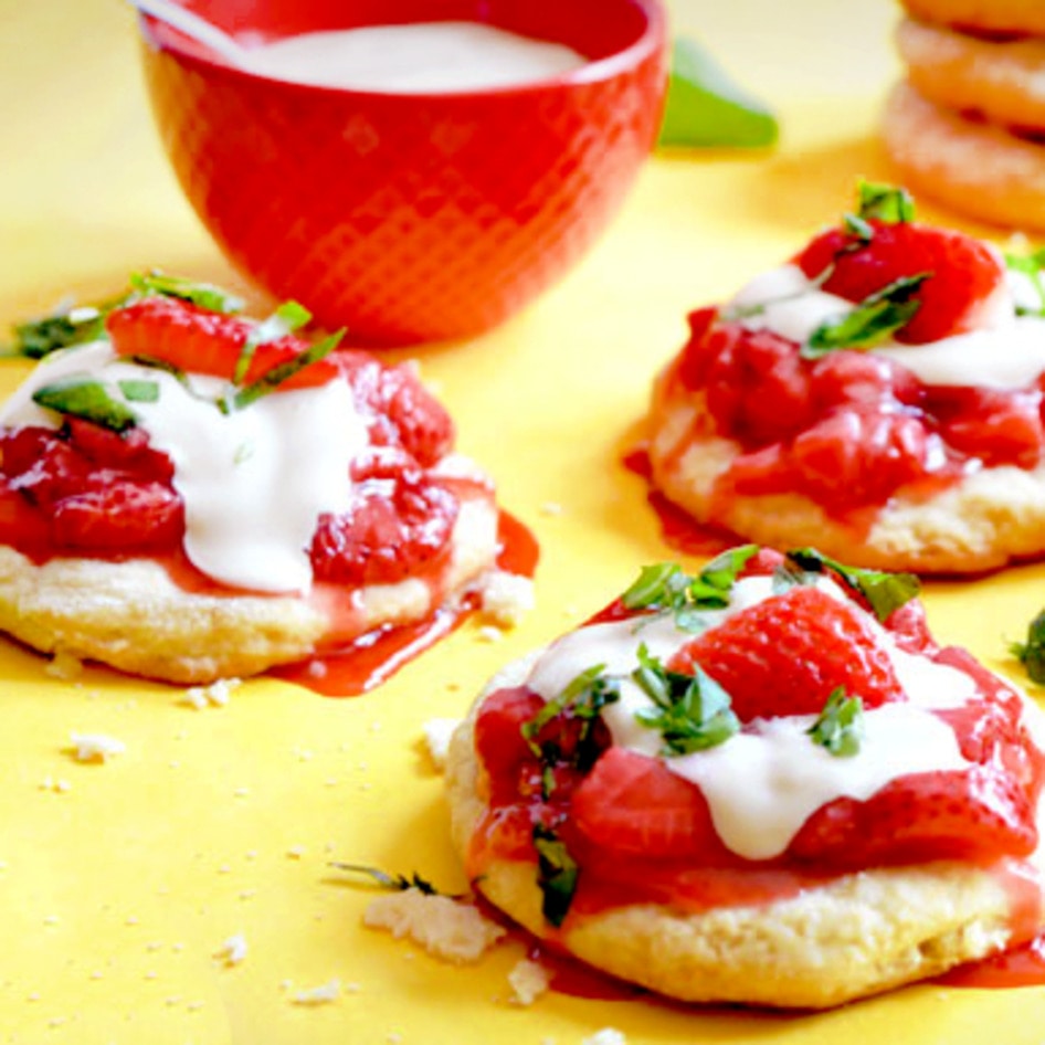 Vegan Strawberry Basil Shortcakes With Cashew Whipped Cream