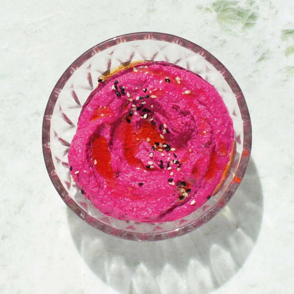 Vegan Pink Beet Hummus