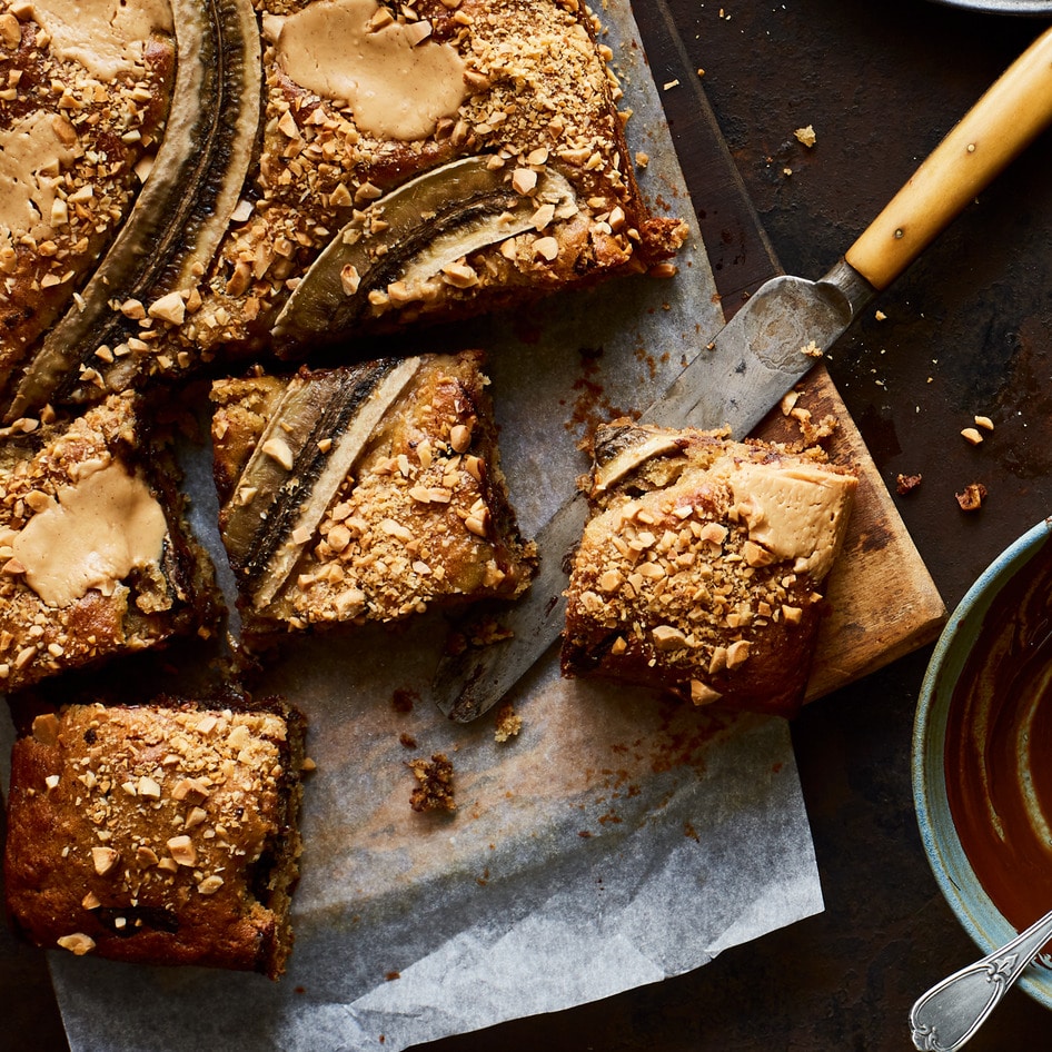 Vegan Peanut Butter Banana Bread Blondies