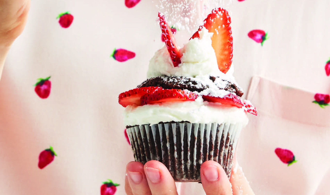 Award-Winning Vegan Chocolate Strawberry Shortcake Cupcakes