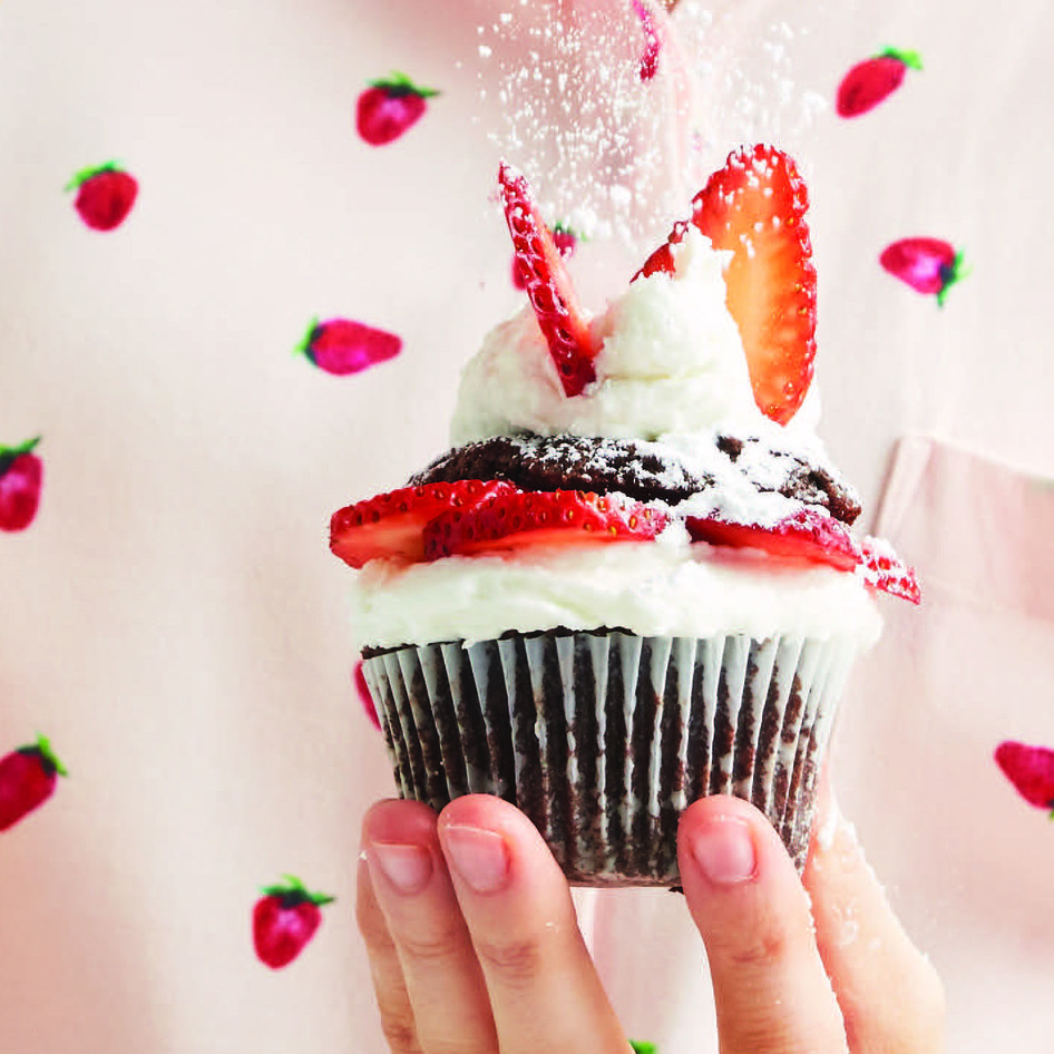 Award-Winning Vegan Chocolate Strawberry Shortcake Cupcakes