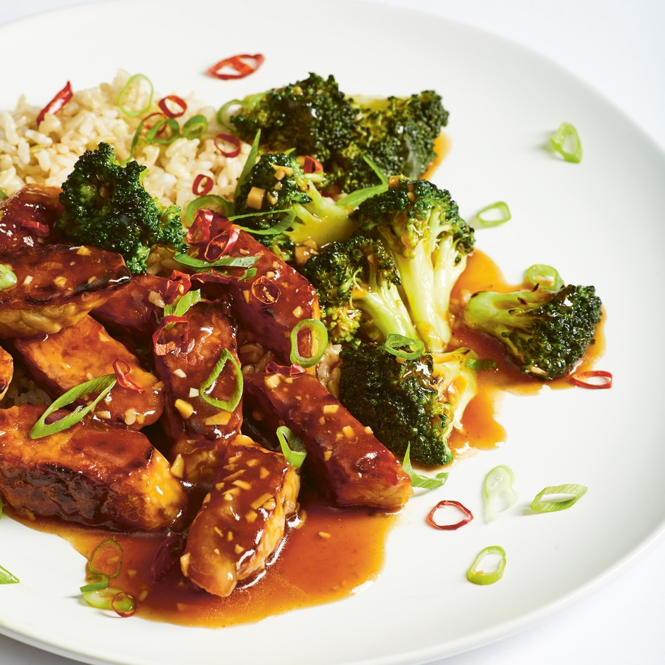 Beefy Vegan Tempeh and Broccoli