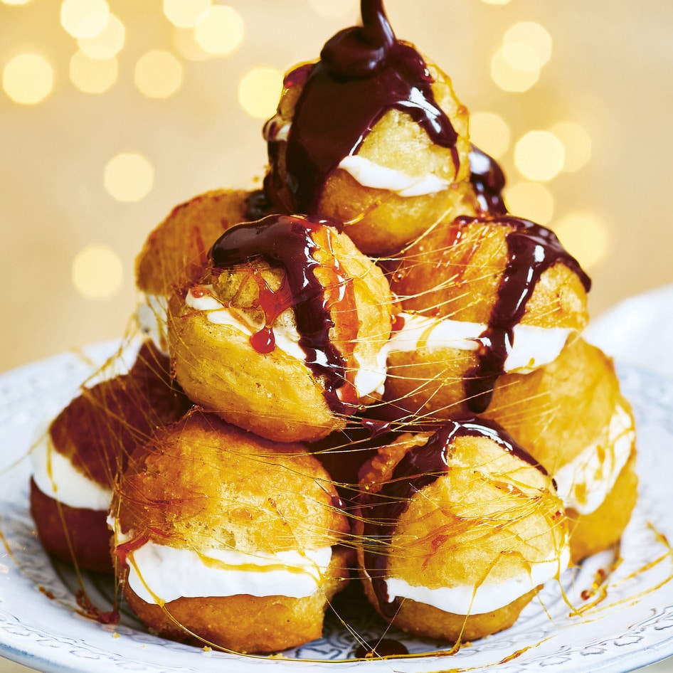 Vegan Boozy Holiday Profiteroles