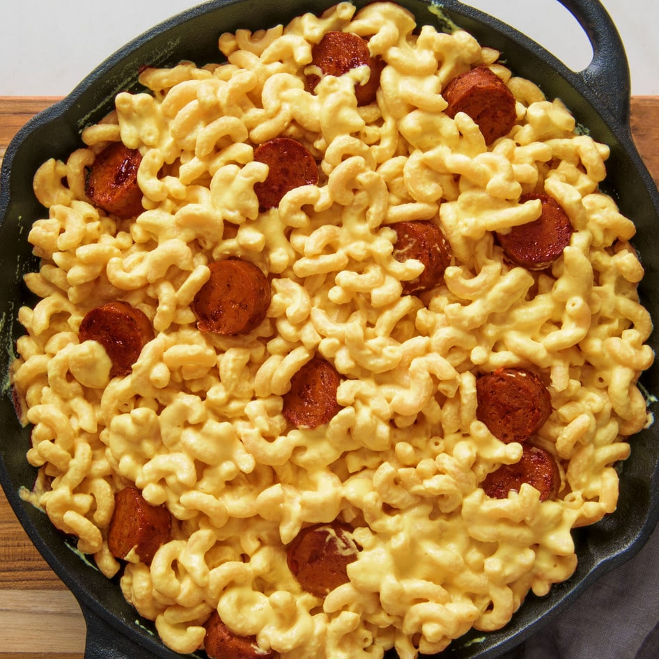 Dairy-Free Bratwurst Mac and Cheese