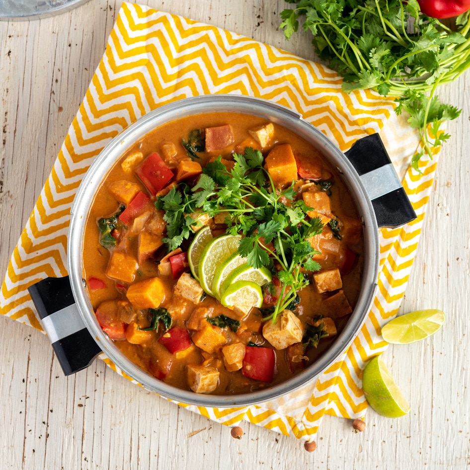 Hearty Almond Butter Sweet Potato and Kale Stew