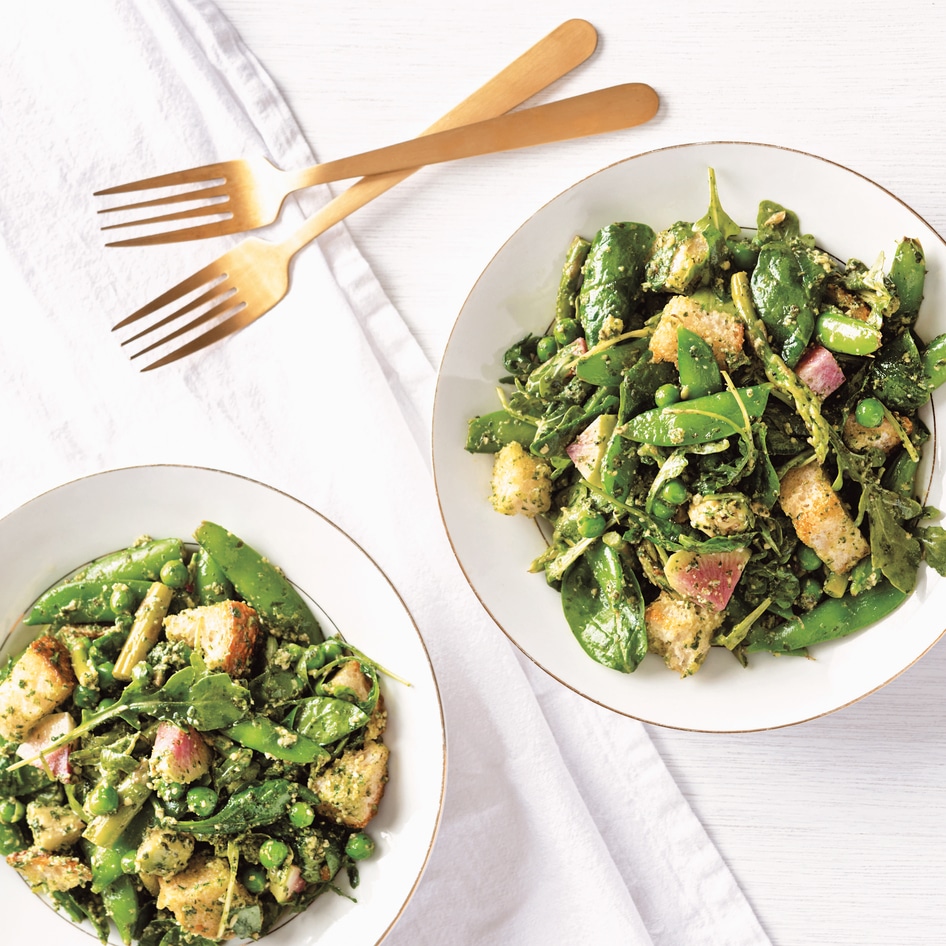 Vegan Spring Vegetable Panzanella