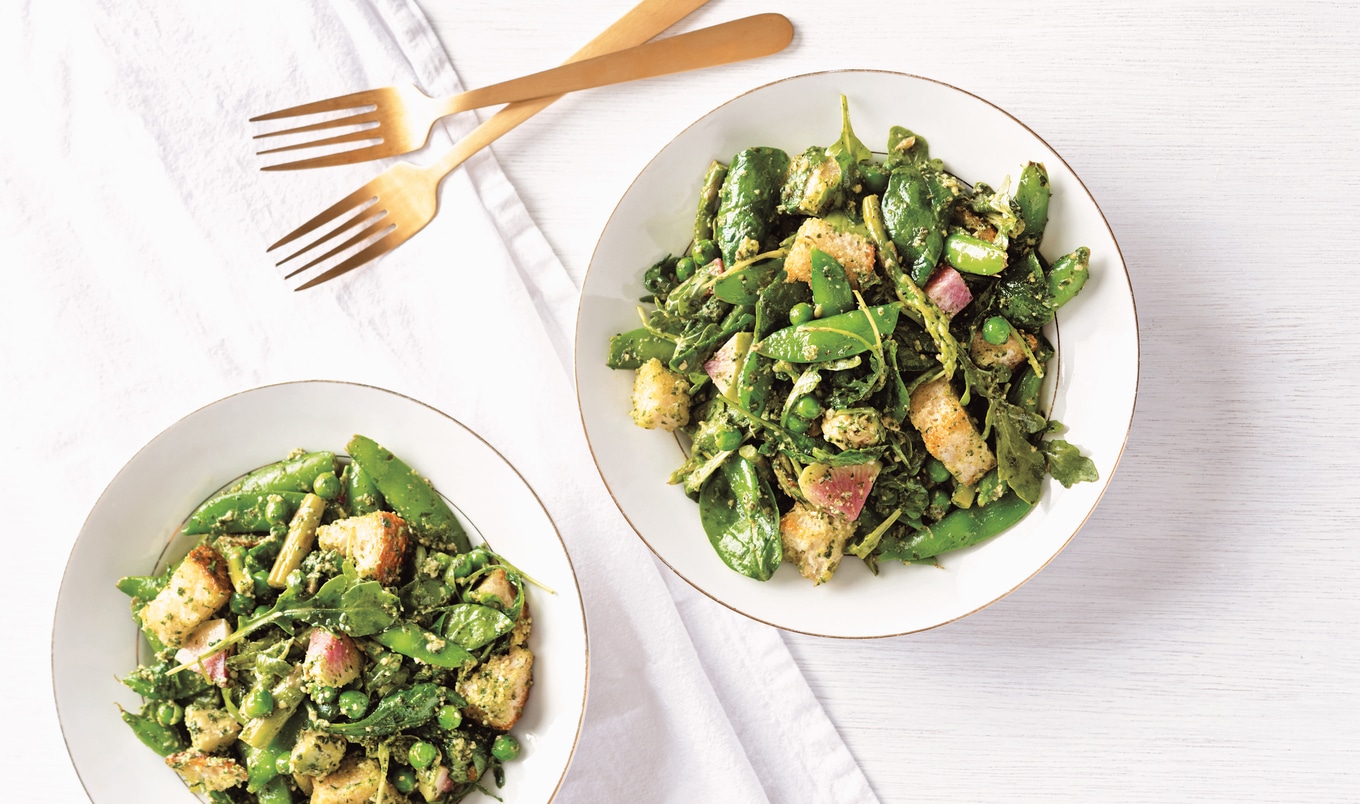 Vegan Spring Vegetable Panzanella