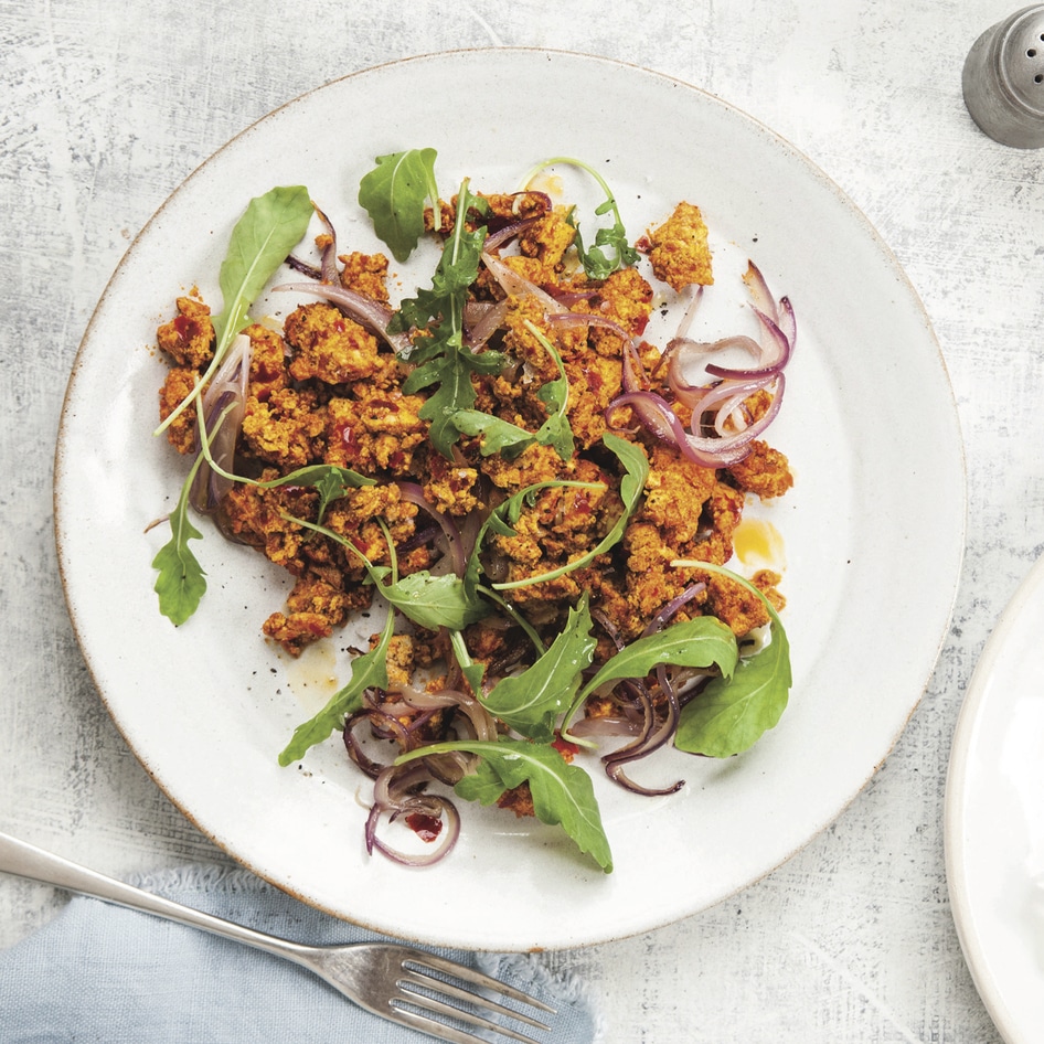 Vegan Harissa-Spiced Tofu Scramble