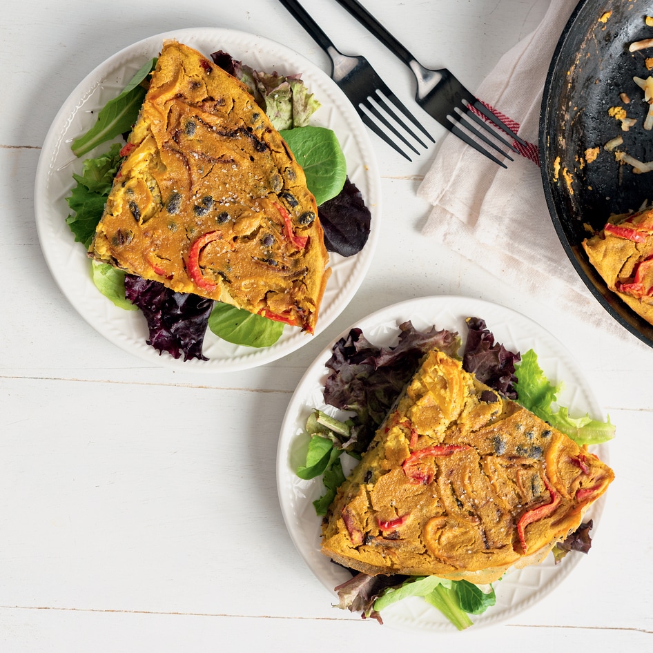 Vegan Breakfast Frittata With Hash Brown Crust