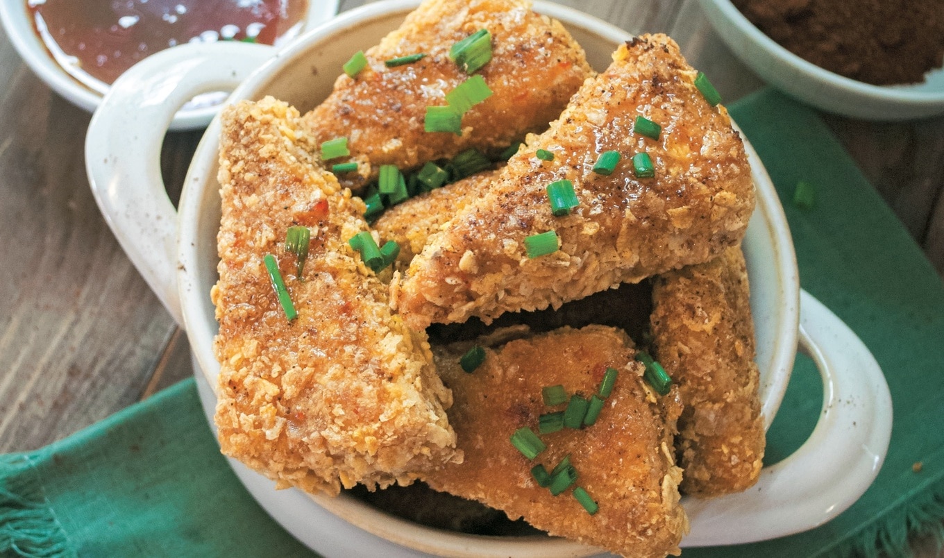 Vegan Spicy Oven-Fried Tofu