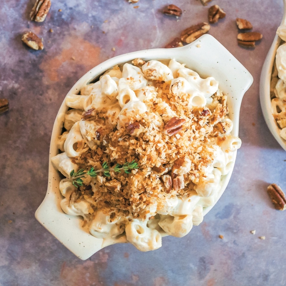 Vegan Baked White Mac and Cheese