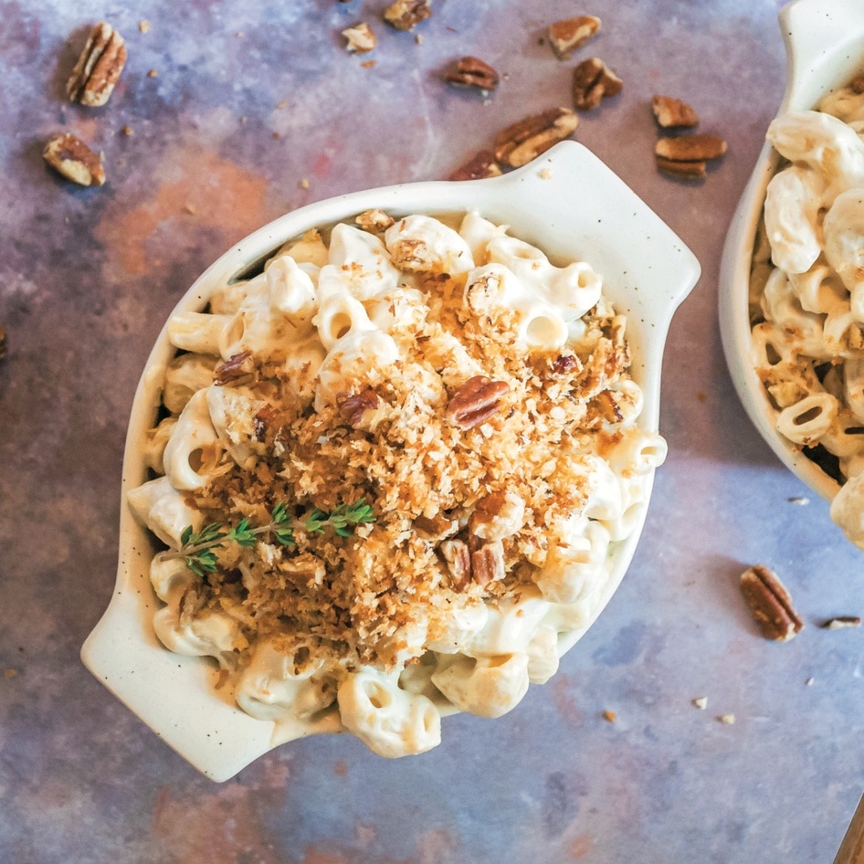 Vegan Baked White Mac and Cheese