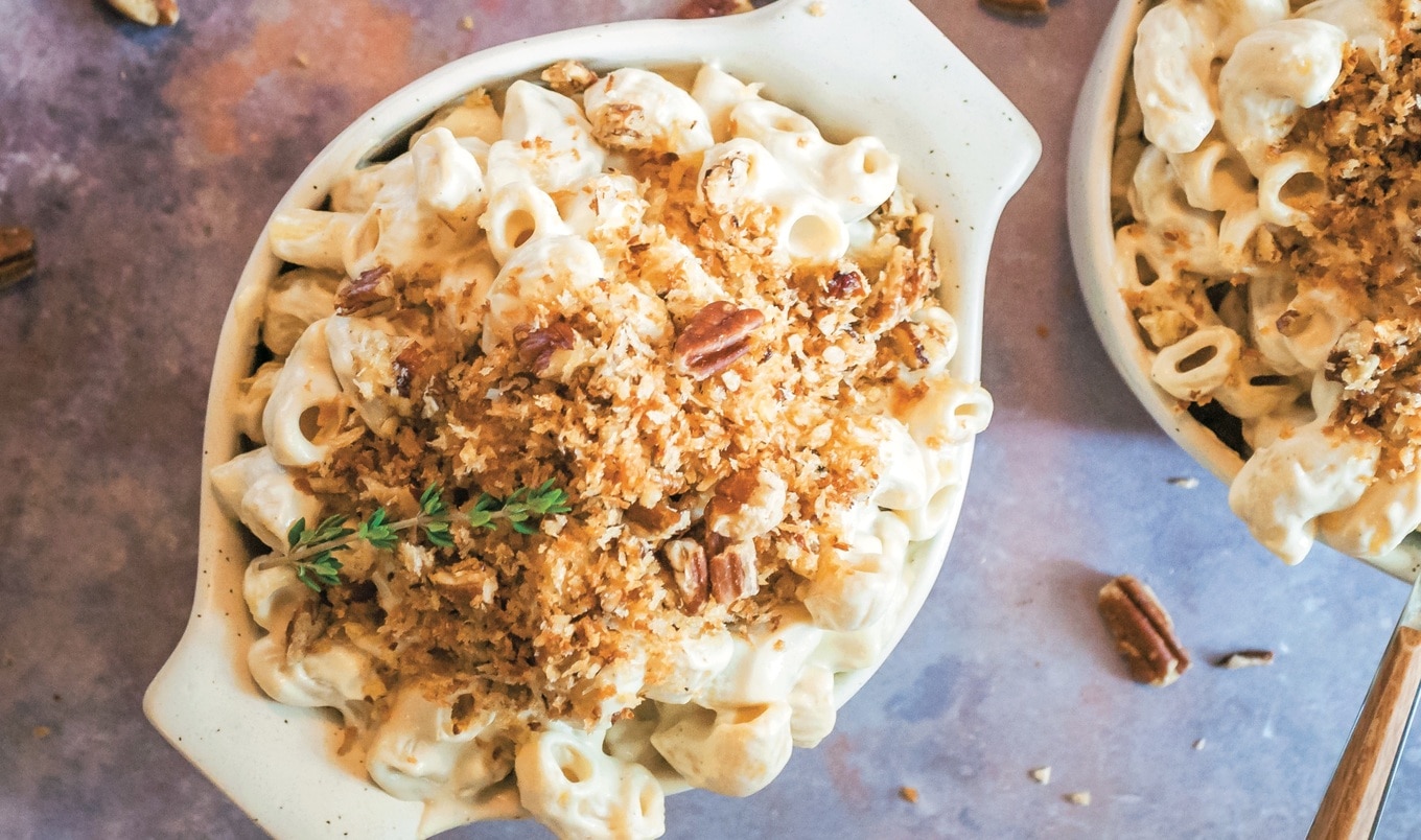 Vegan Baked White Mac and Cheese