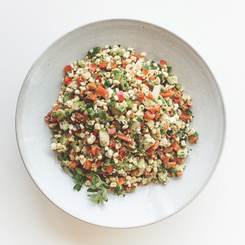 Vegan Summer Picnic Poblano Pepper Salad