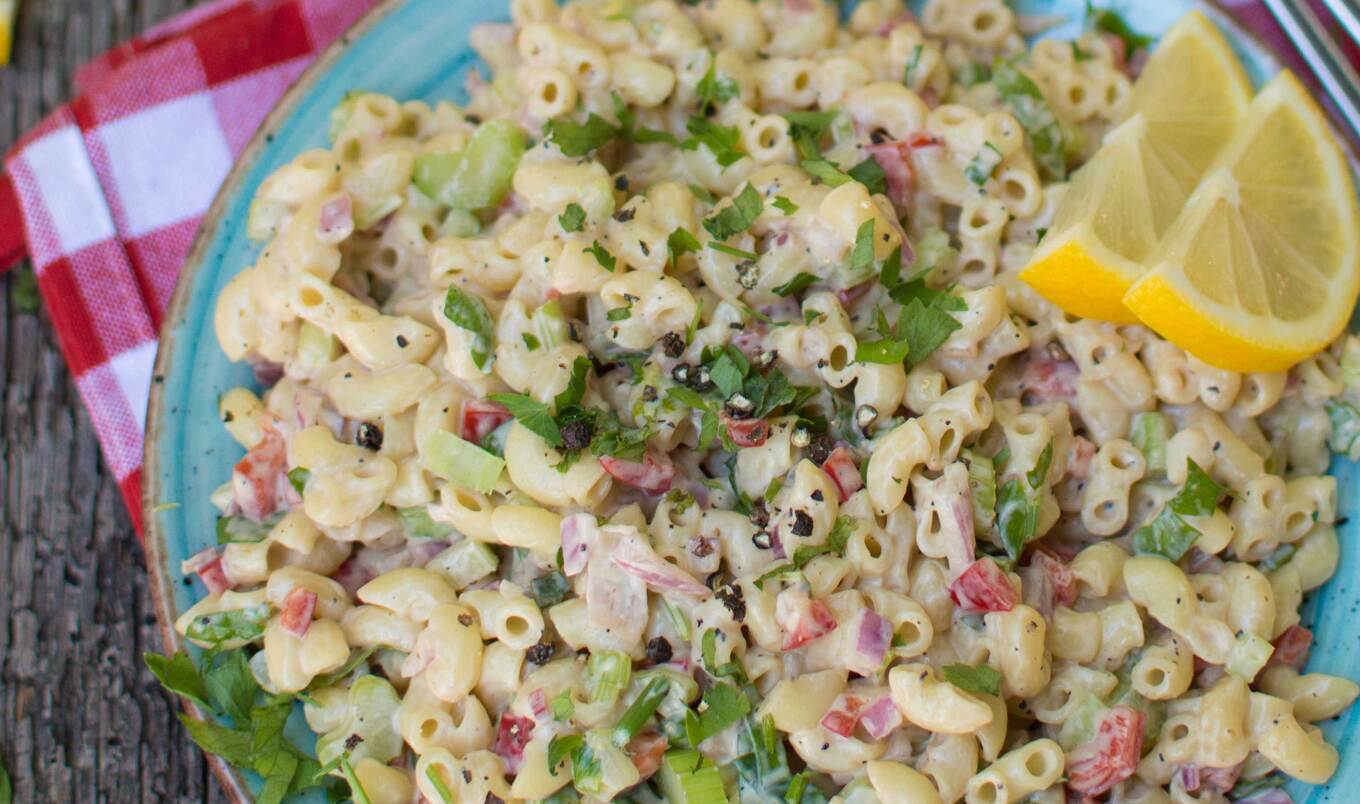 Easy Vegan Pasta Salad With Creamy Mustard Dressing&nbsp;