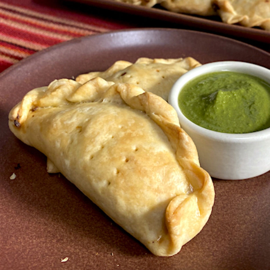 Vegan Beef Empanadas With Spicy Aji Verde