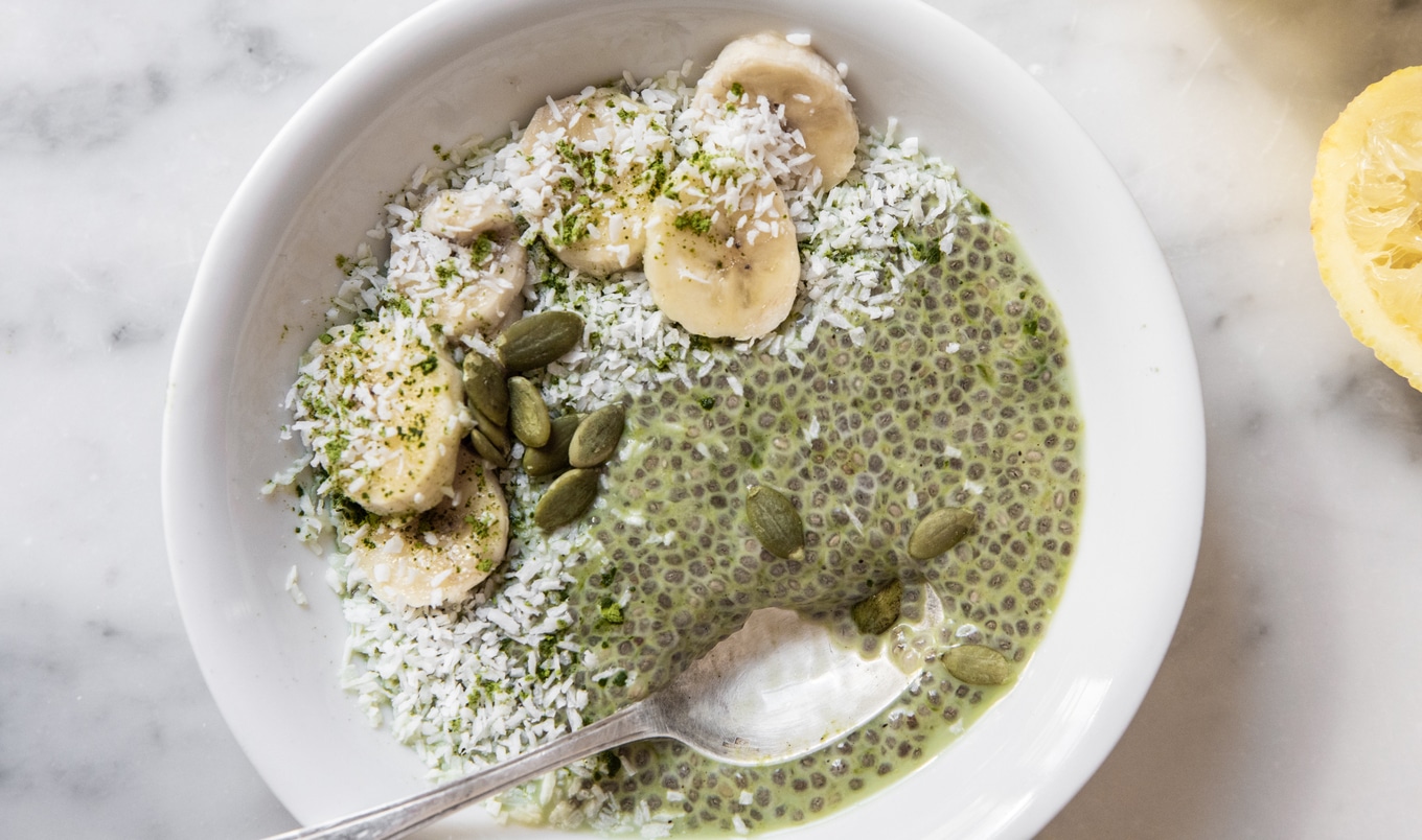 Energizing Vegan Matcha Chia Pudding