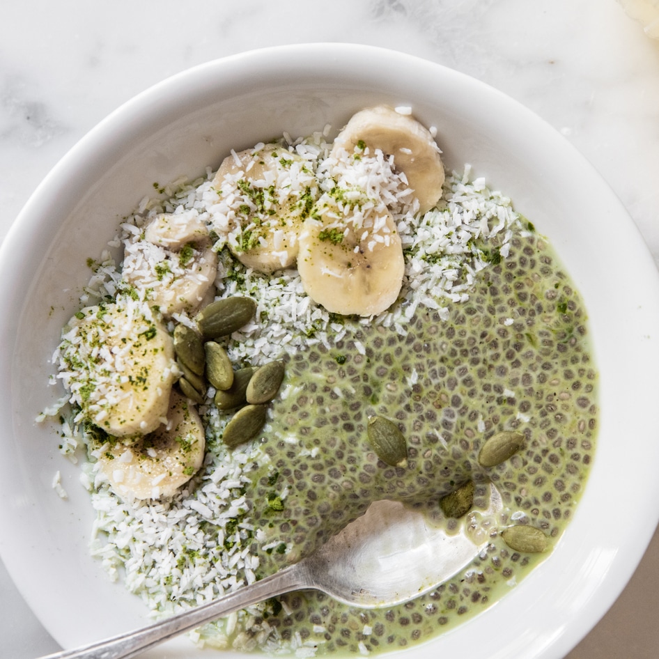 Energizing Vegan Matcha Chia Pudding