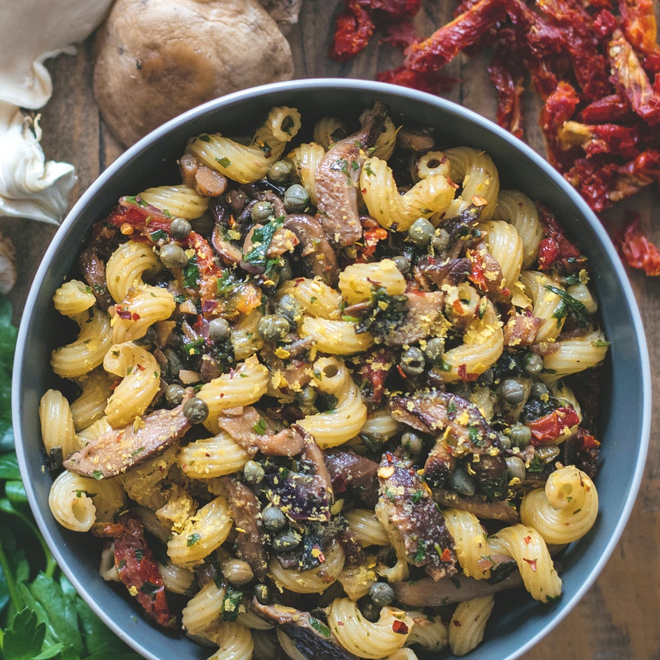 Plant-Based Seafood Pasta in a Tangy Asian-Style Dressing