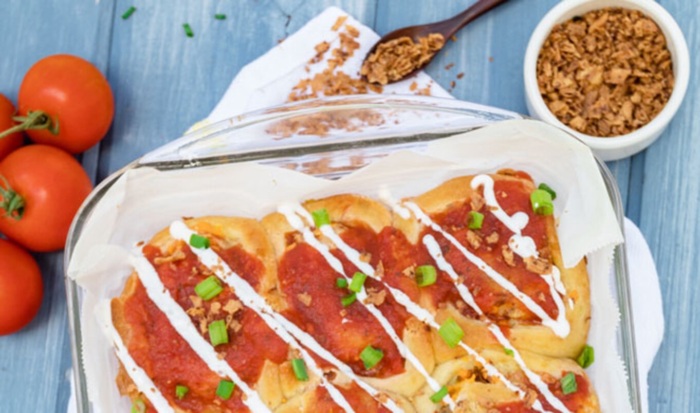 Cheesy Stuffed Vegan Baked Potato Rolls