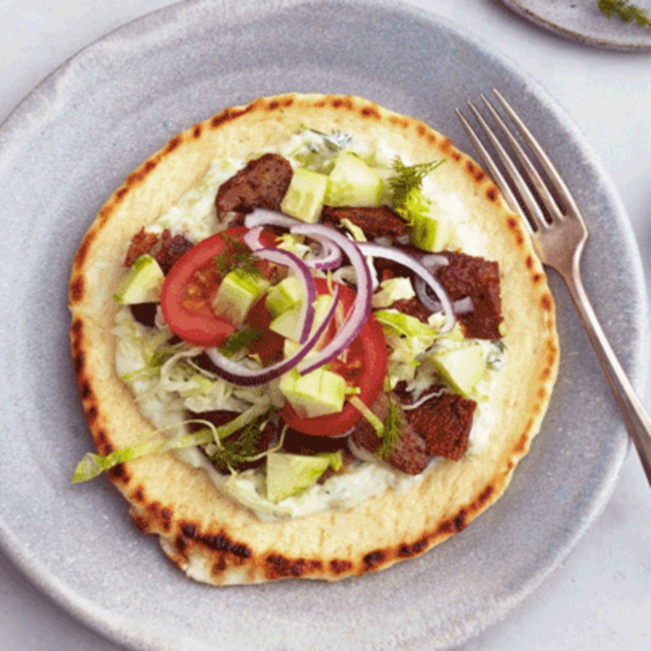 Vegan Greek Seitan Gyros With Tzatziki Sauce