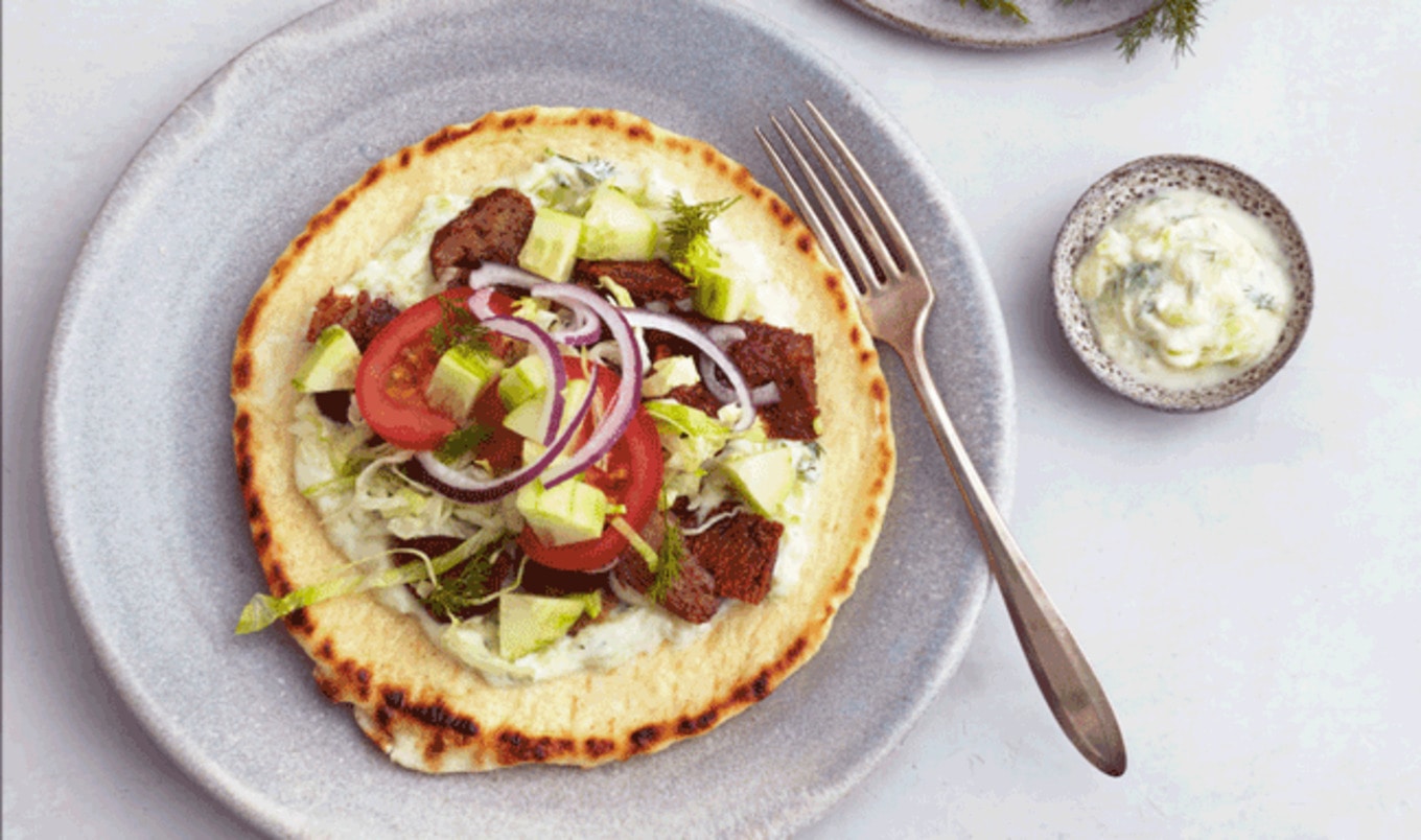 Vegan Greek Seitan Gyros With Tzatziki Sauce