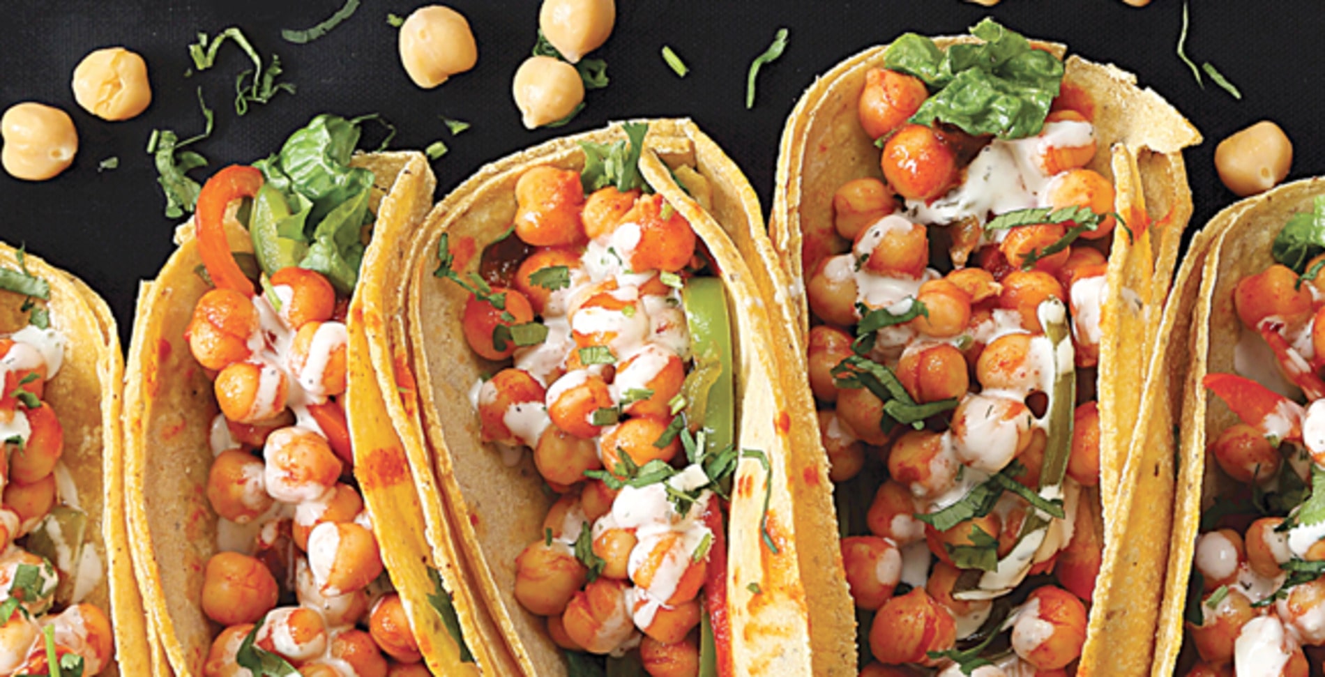 Spicy Vegan Buffalo Chickpea Tacos