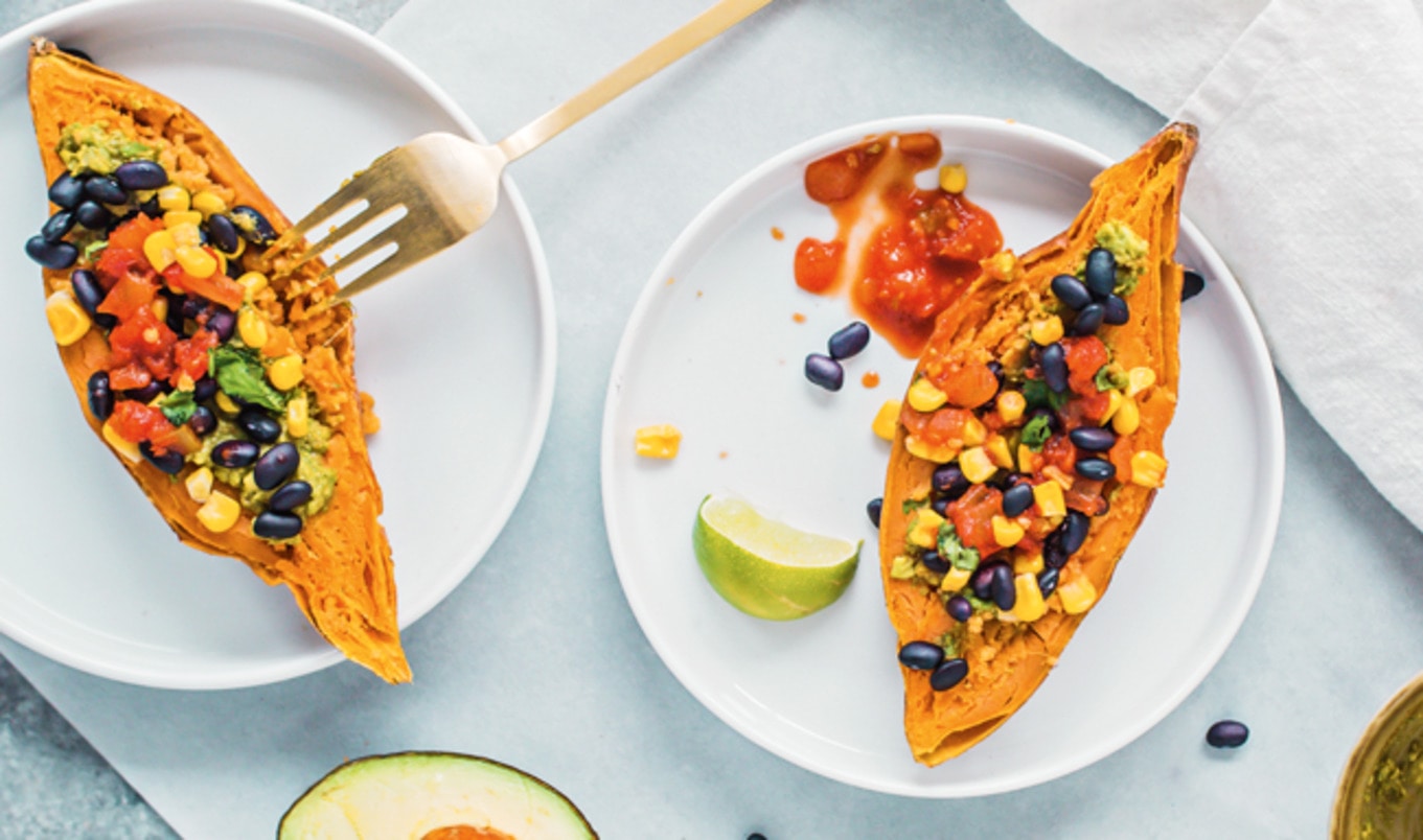 Loaded Southwestern Sweet Potato Boats