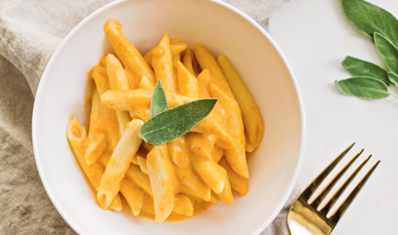 Simple Vegan Pumpkin Cream Penne