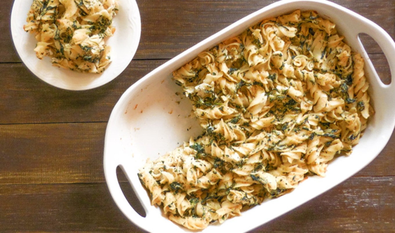 Baked Vegan Spinach Noodle Kugel