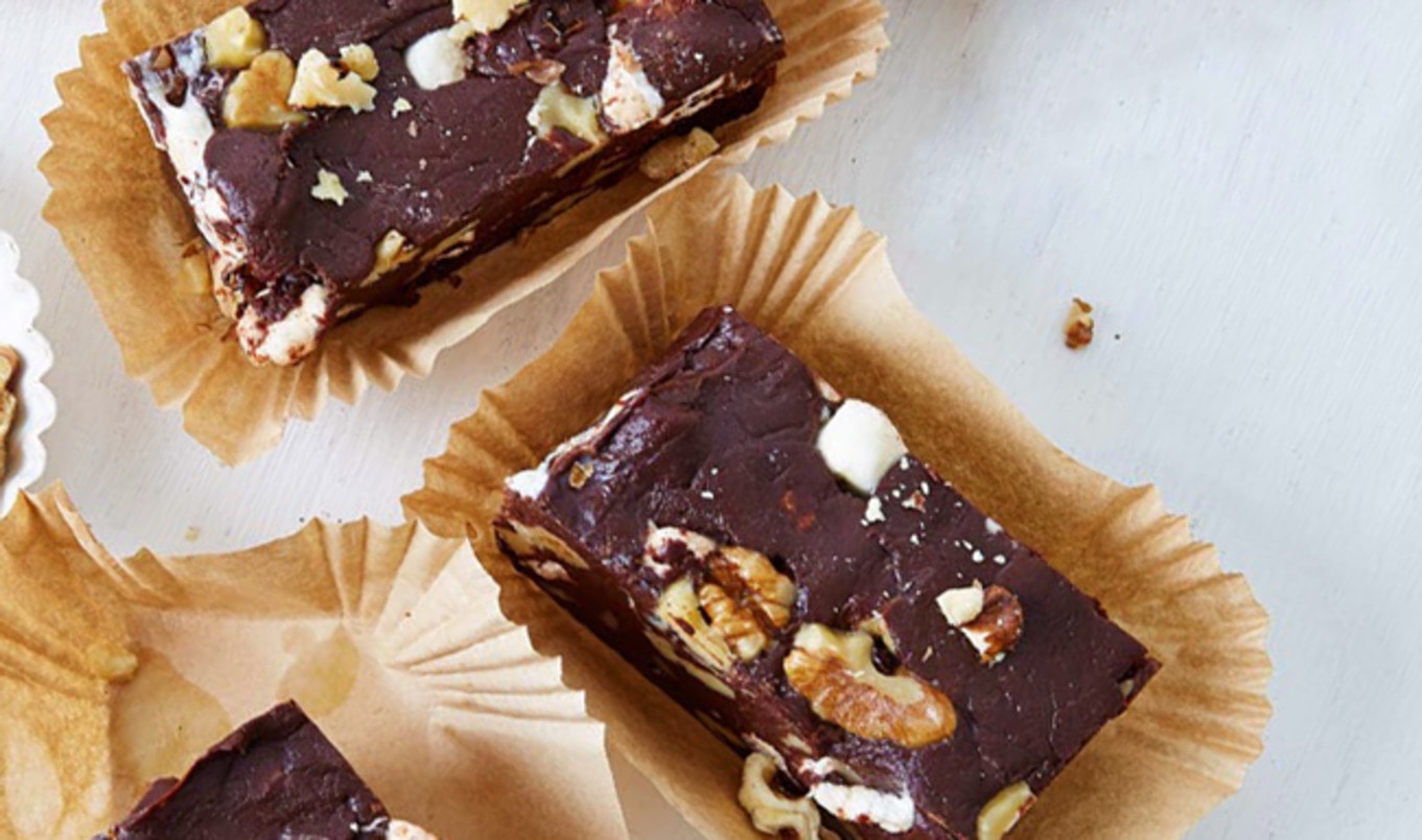 Easy Vegan Rocky Road Fudge