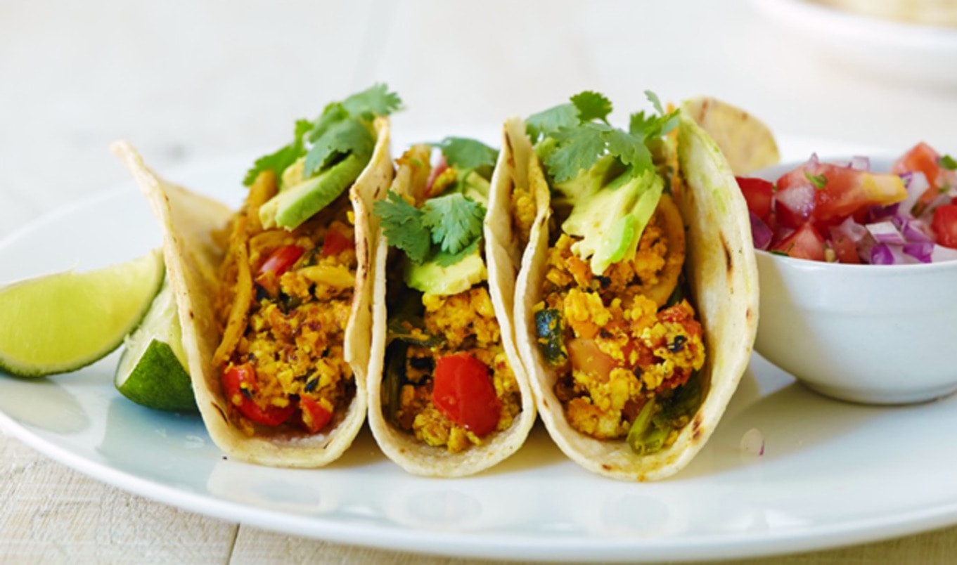 Cheesy Vegan Tex-Mex Tofu Tacos