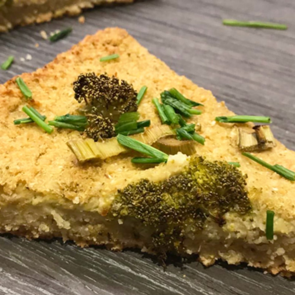 Vegan Broccoli Leek Quiche