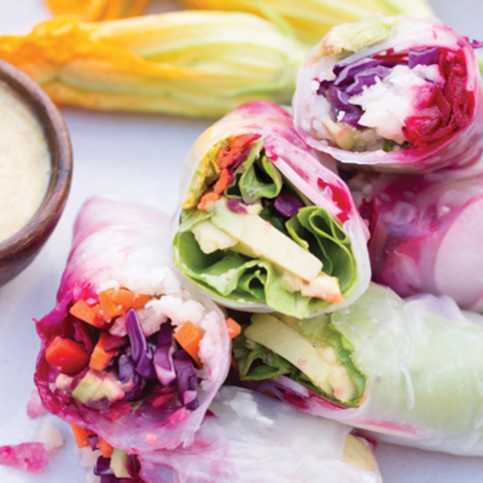 Vegan Rainbow Spring Rolls