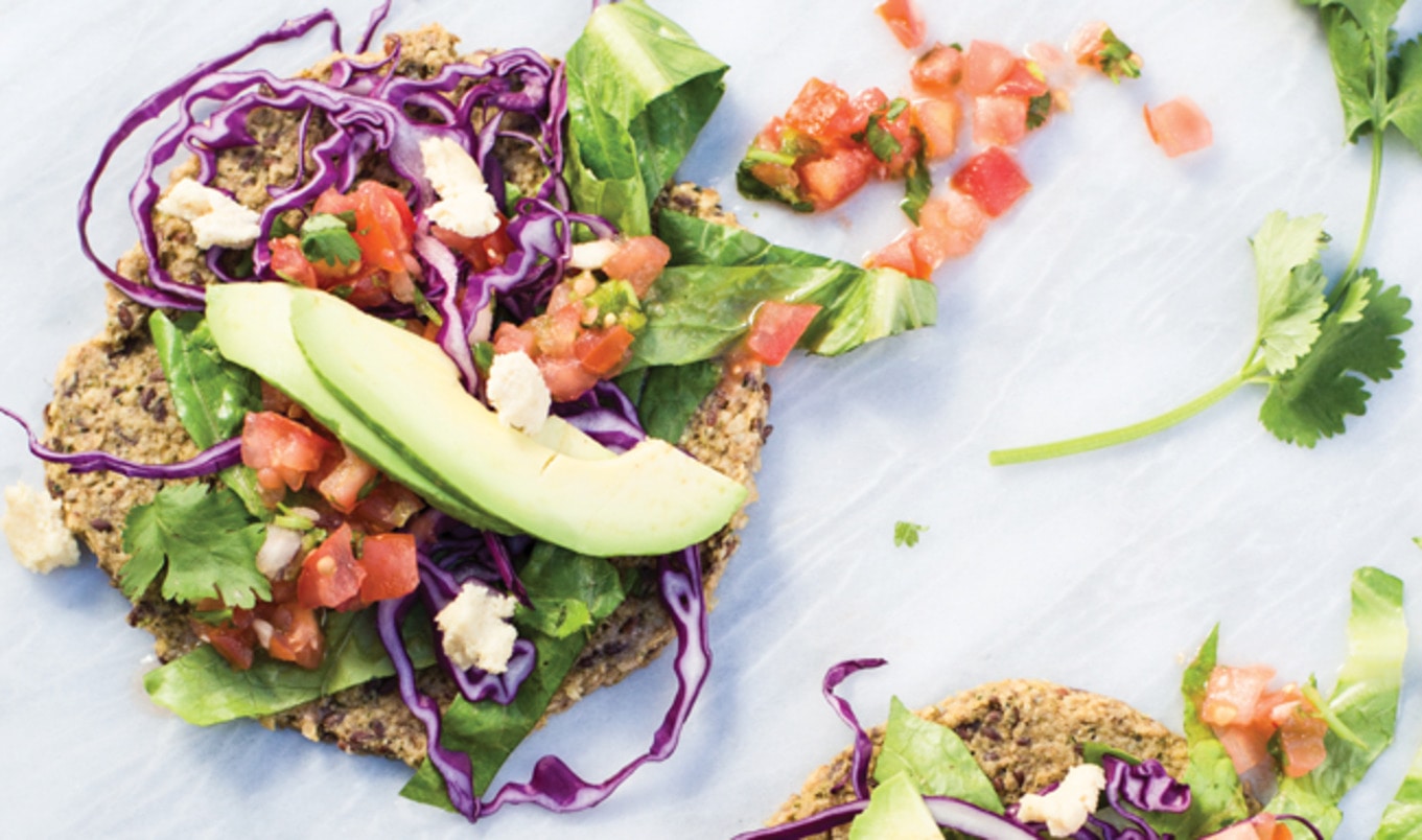 Easy Raw Vegan Tostadas With Corn-Pepper Tortillas