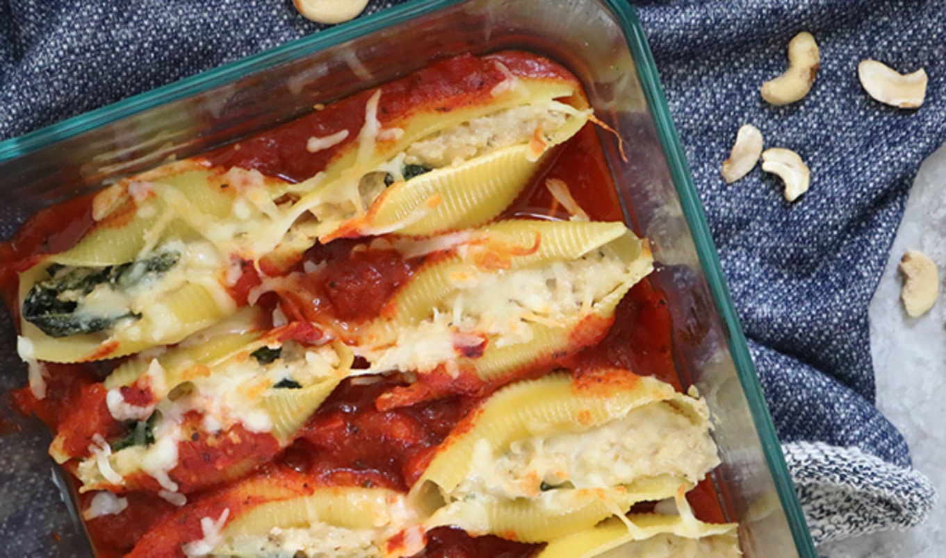 Creamy Vegan Cashew Ricotta Stuffed Shells