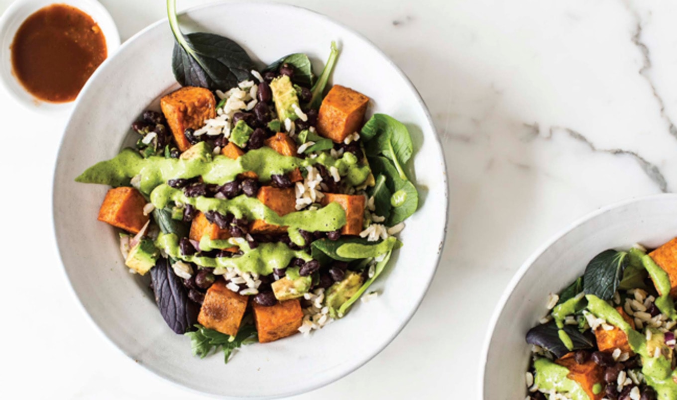 Vegan Chimichurri Roasted Sweet Potato Bowl