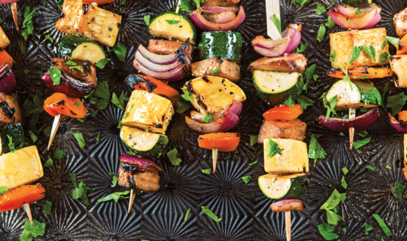 Garlic-Rosemary Vegetable Skewers