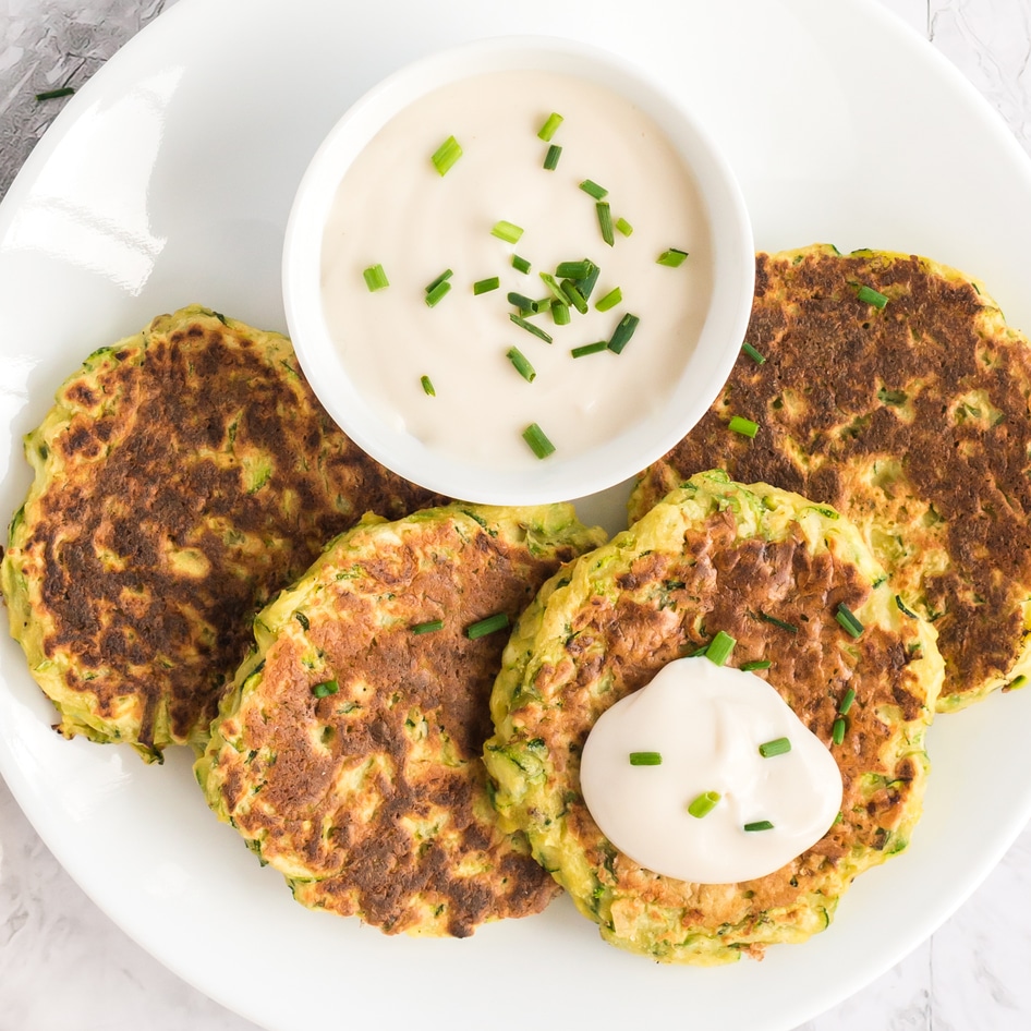 Crispy Vegan Zucchini Fritters