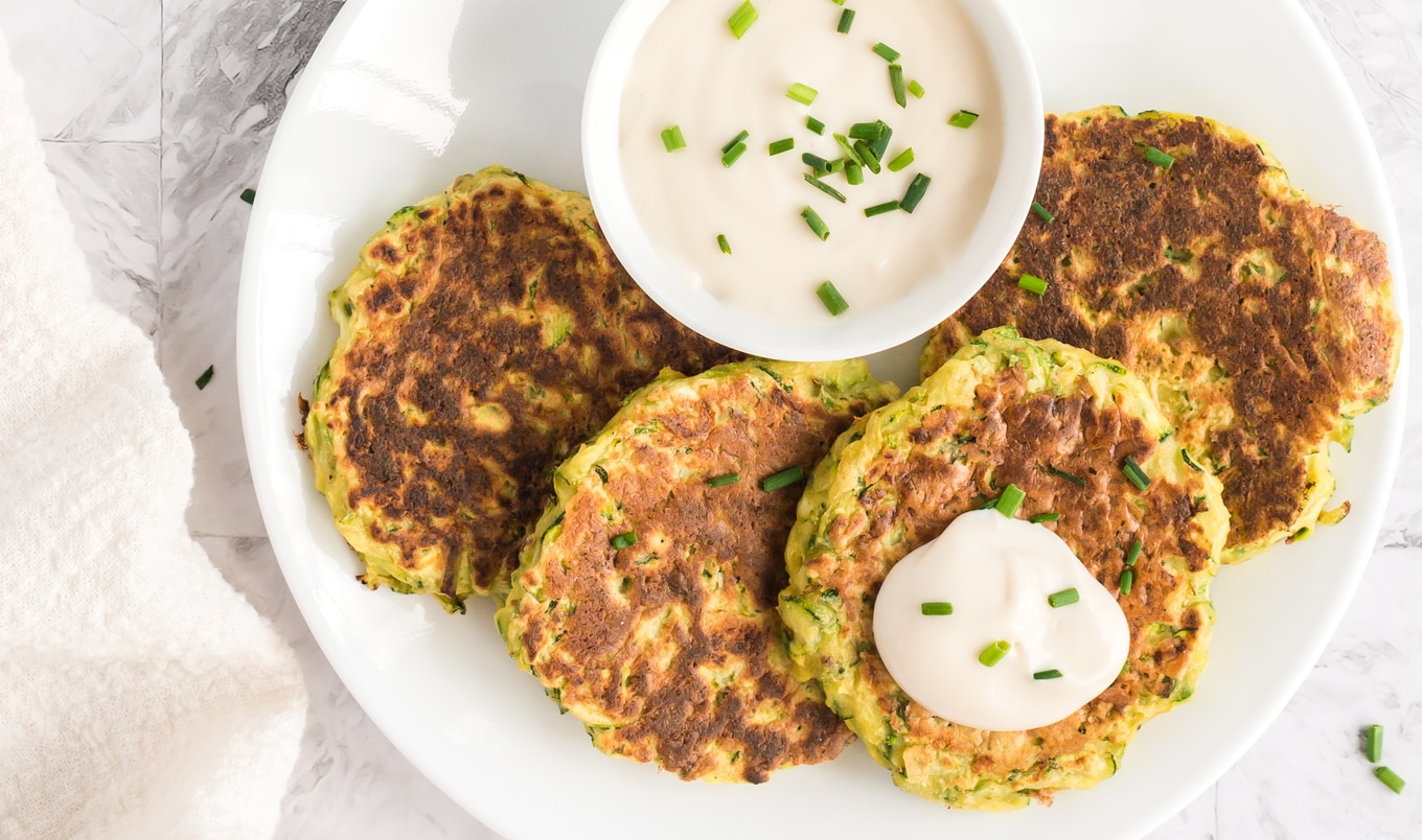 Crispy Vegan Zucchini Fritters