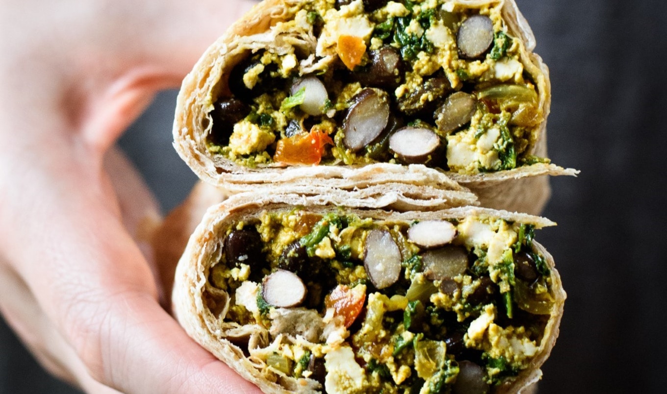 Vegan Freezer-Friendly Black Bean Breakfast Burritos