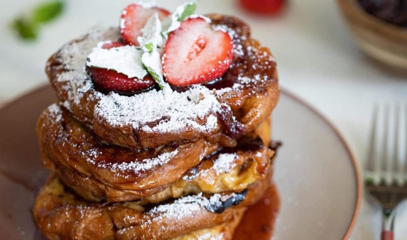 Vegan Balsamic Strawberry French Toast