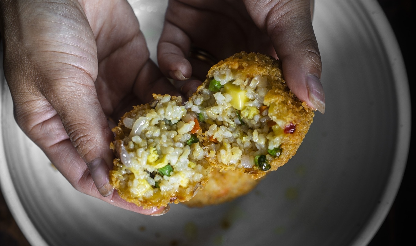 Vegan Korean-Style Fried Rice Balls (Suppli)