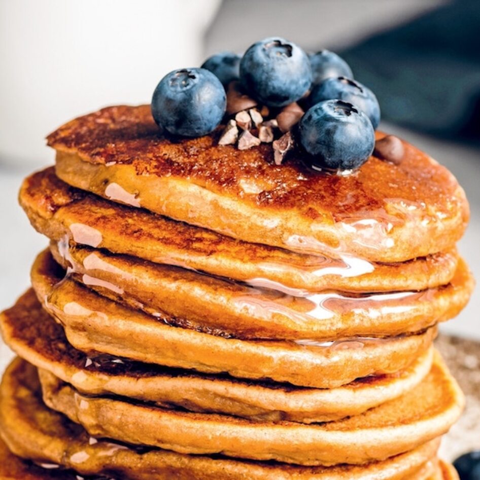 Fluffy Vegan Oat Milk Pancakes